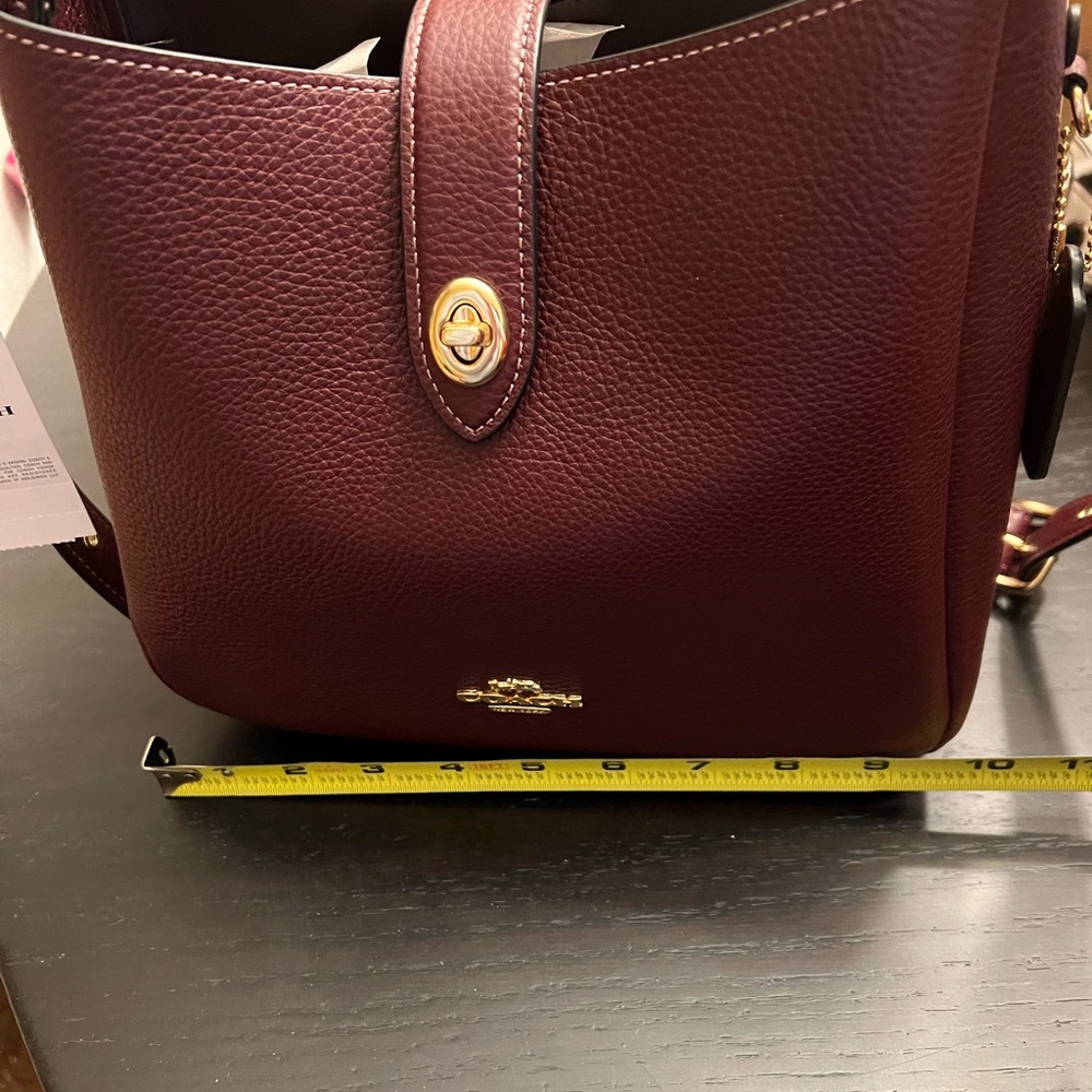 Coach Merlot/Gold  Hadley Bag at outlet for $199.  Brand New Soft Leather!!